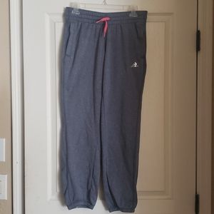 Adidas gray and pink joggers